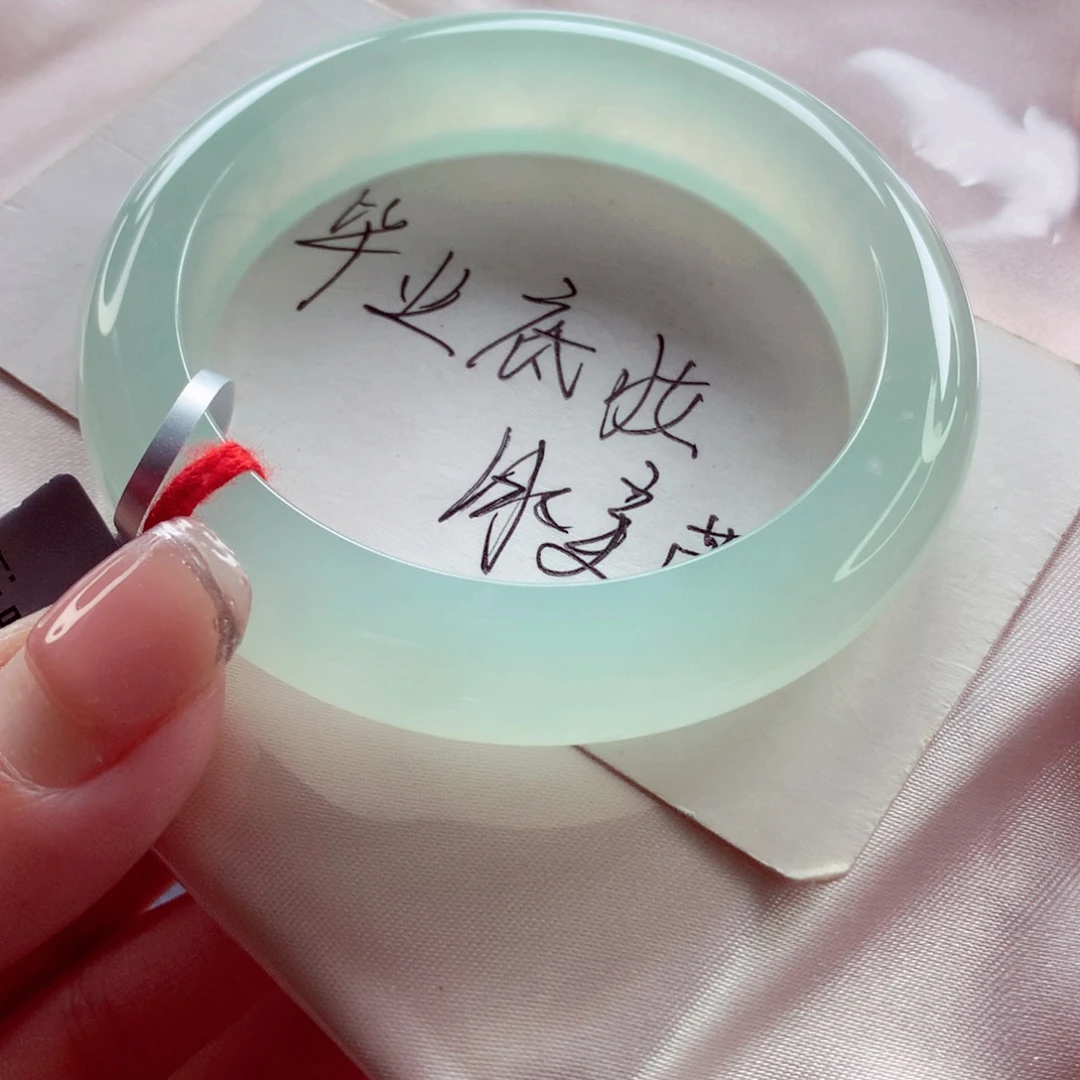 翡翠未镶嵌手镯师妹52,6冰晴葡萄至纯至净（7号）