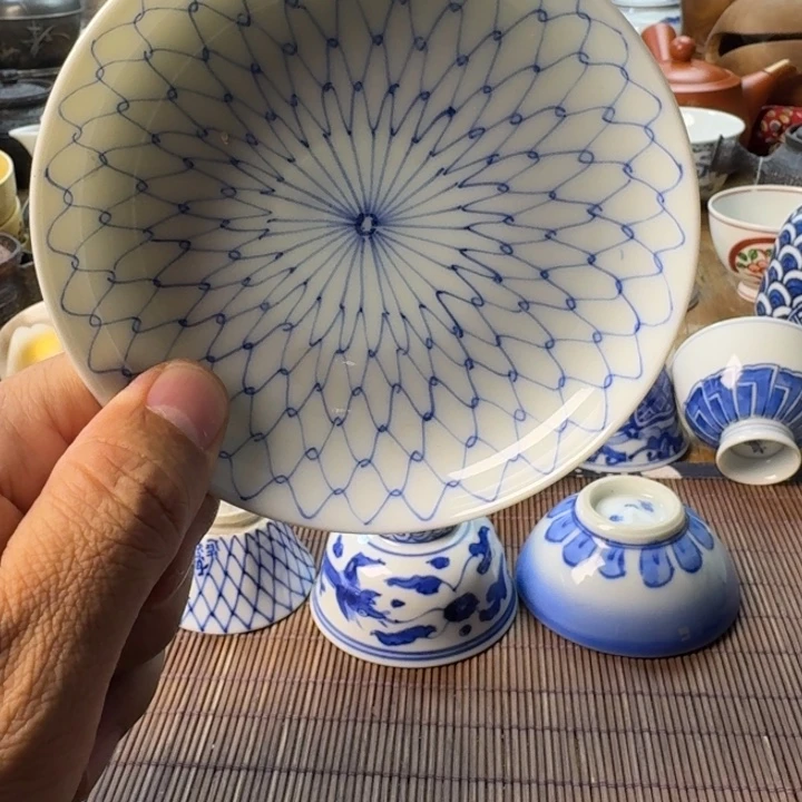 青花瓷器杯子茶具