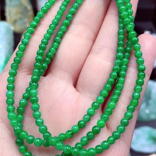 翡翠未镶嵌颈饰翡翠项链