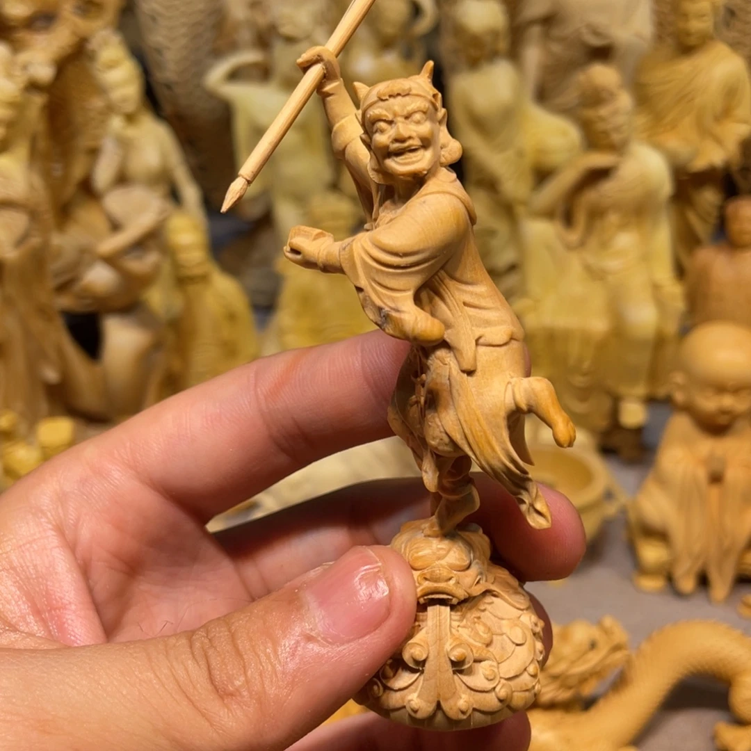 黄杨木小瑕疵魁星