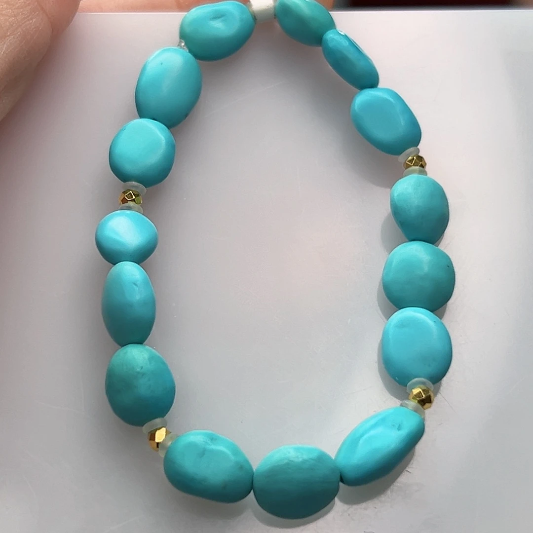 绿松石珠宝奇石18K金镶嵌