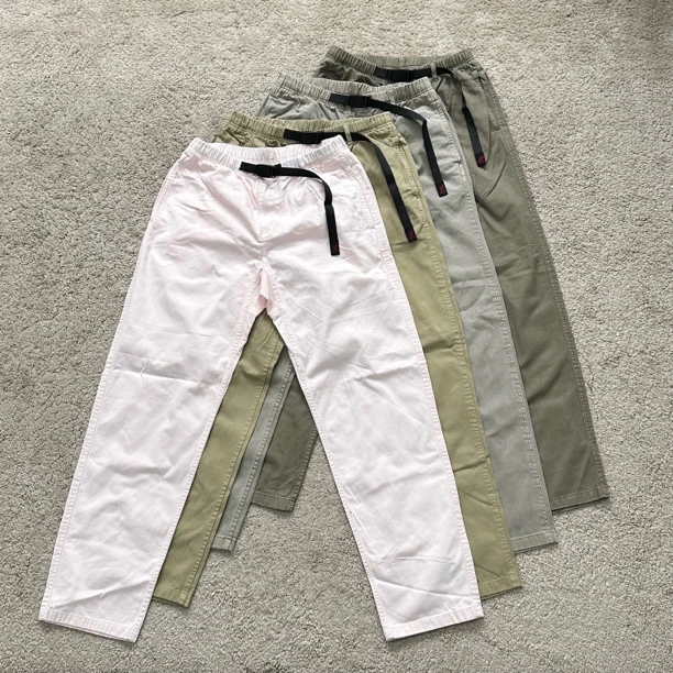 GRAMI小野 素面口袋一线山系户外斜纹布直筒复古休闲工装长裤