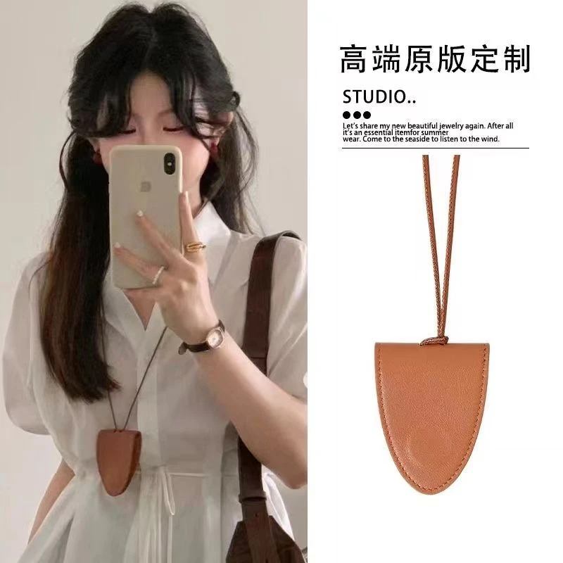 非金属皮质项链 挂脖眼镜夹项链女户外便携长款毛衣链钥匙包墨镜