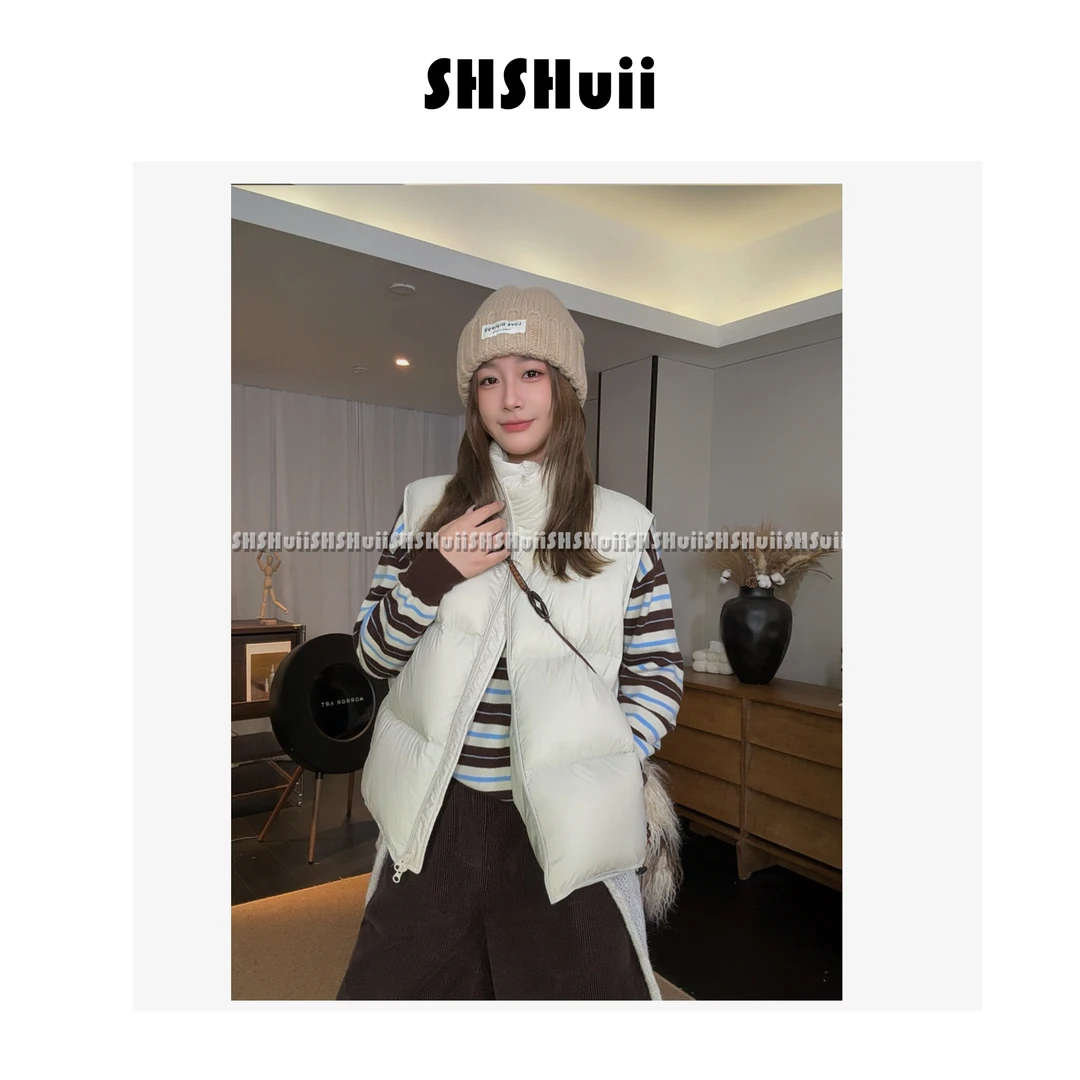 IN.SHuii【素心诺雪】95%绒子小众羽绒马甲上衣/plplo