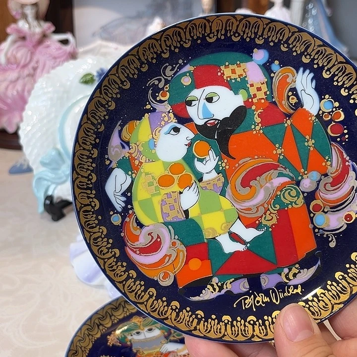 杯欧洲中古瓷器摆件