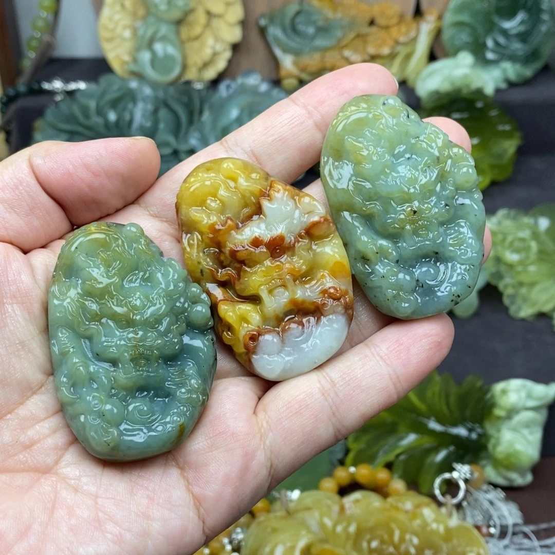 蛇纹石玉未镶嵌吊坠(不含链)