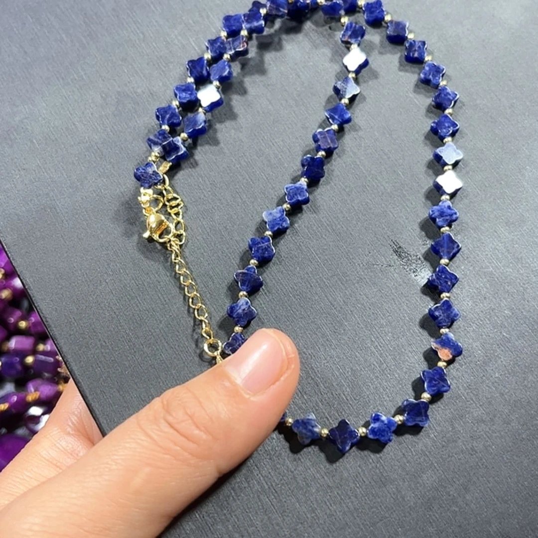 【闪购商品】玻璃颈饰舒具石老油料71