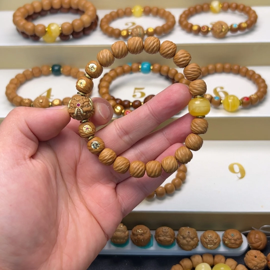 猴头核桃吊坠李**.云锦 四标单颗 原矿配饰 10 精工