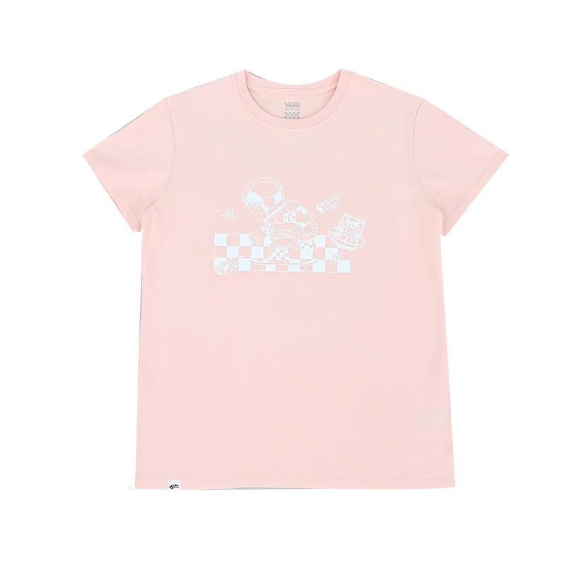 【潮酷一夏】VANS范斯女子简约百搭短袖百搭T恤休闲上衣VN000RA9CHN