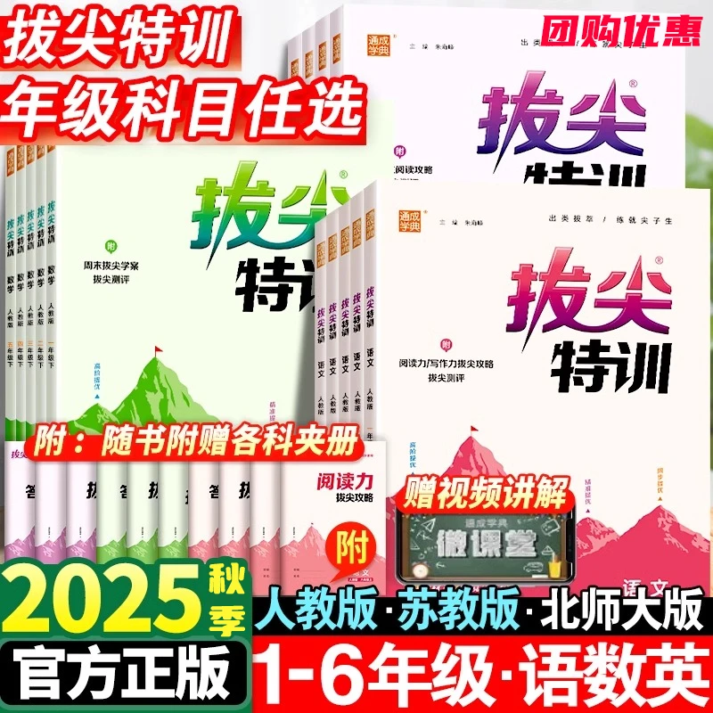 2025秋通城学典拔尖特训1-6年级上下册同步小学课时专项提优训练