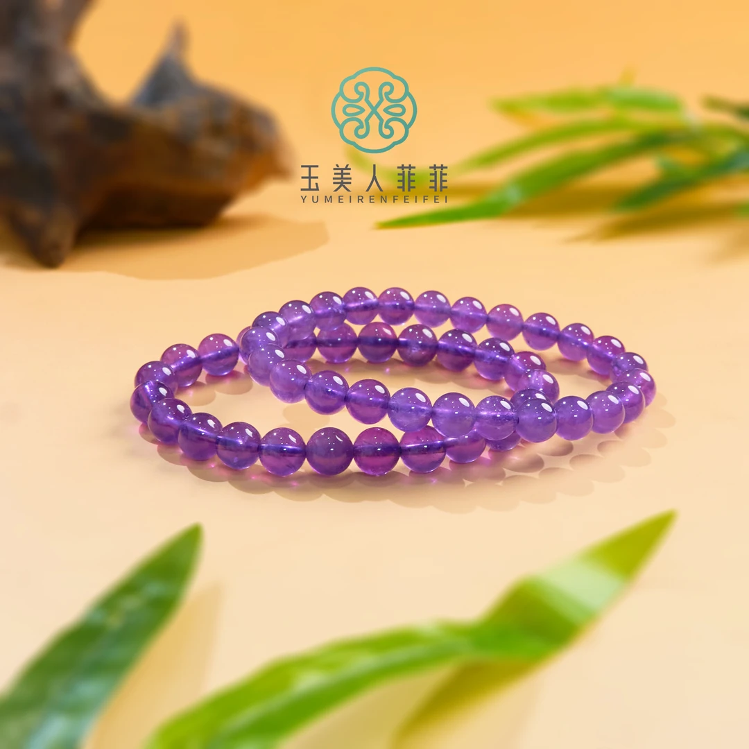 菲菲珠宝好*水晶单圈圆珠手串约7mm+/多样性发一