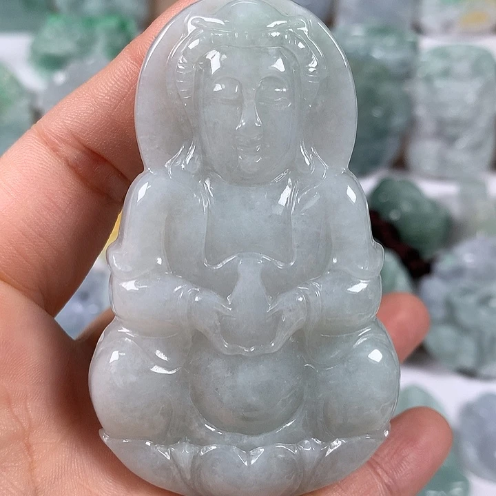 翡翠未镶嵌颈饰大观音福利