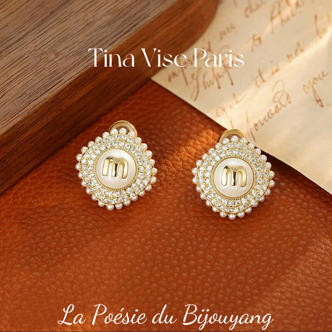 铜合金耳饰 A623《芳华微笑》法⭐️ Tina Vise 缇娜薇斯 耳钉