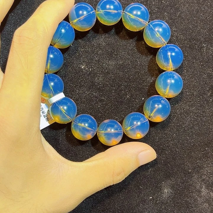 夏***生未镶嵌琥珀珠宝奇石16mm