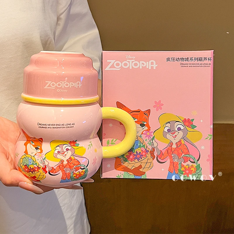 尼克朱迪马克杯新款女高颜值带盖陶瓷水杯办公室咖啡杯子生日礼物