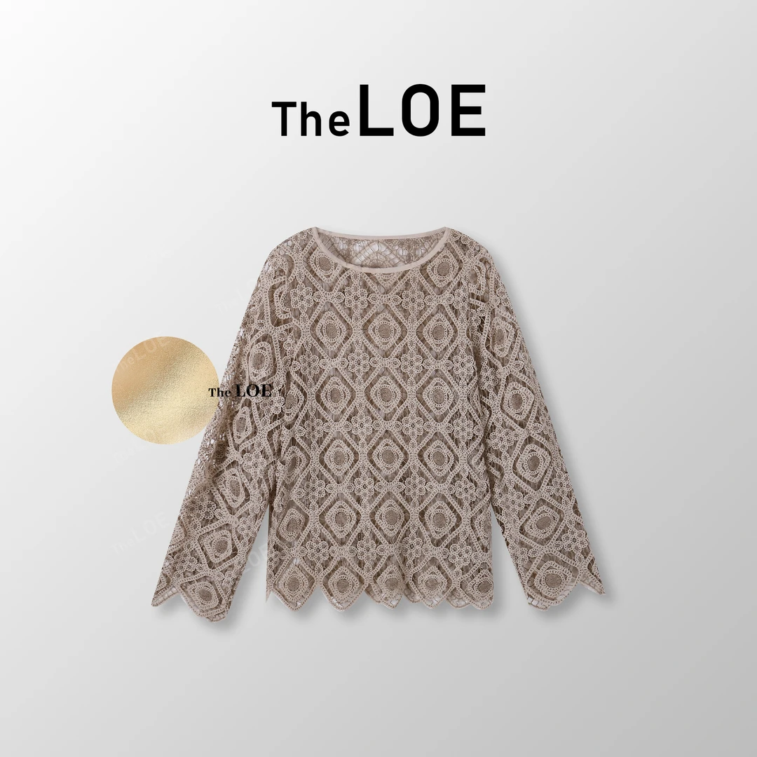 TheLOE/[伯德少女]舒适棉慵懒镂空手工钩花针织衫#06.24CX-G7032