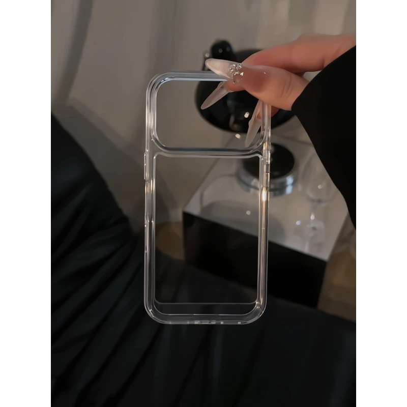 透明韩系适用苹果17pro手机壳16pm太空15/14plus二合一12小众女13