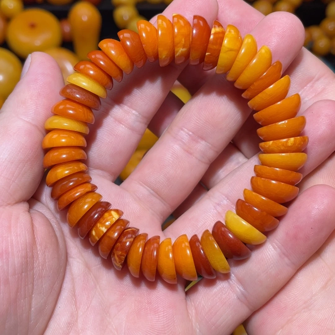 琥珀未镶嵌裸石手串