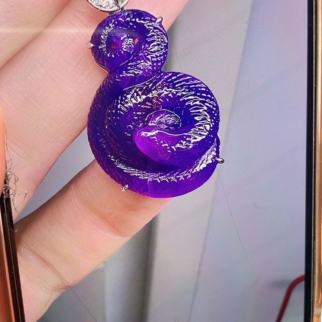 苏纪石（舒俱来）18K金镶嵌吊坠(不含链)