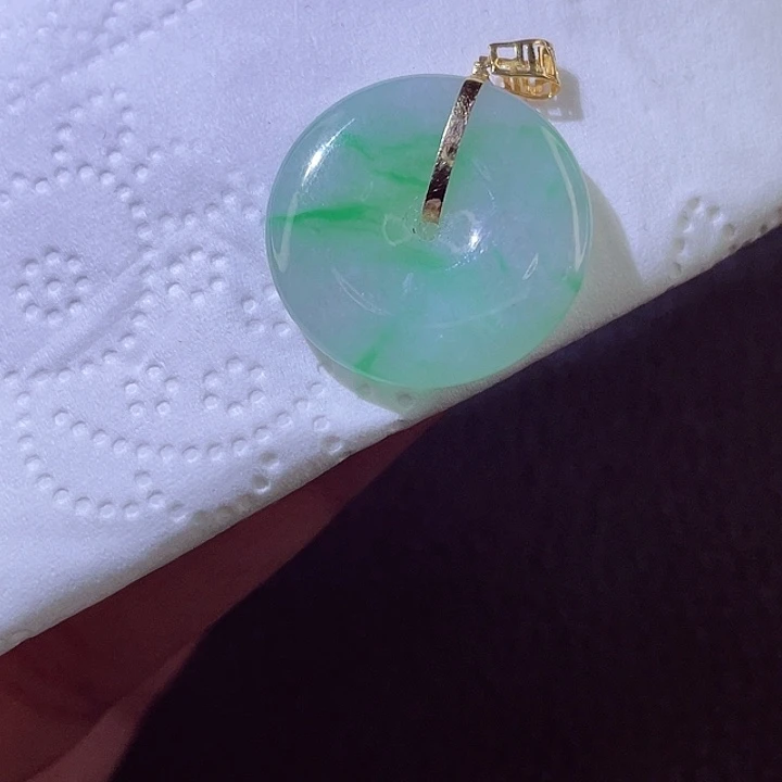颈饰18K金镶嵌翡翠翡翠