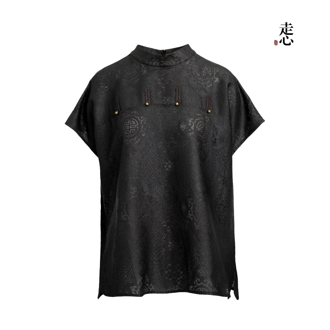 【香云走心】万寿纹泗泾绞萝香云纱 套头衫24ZY41250162