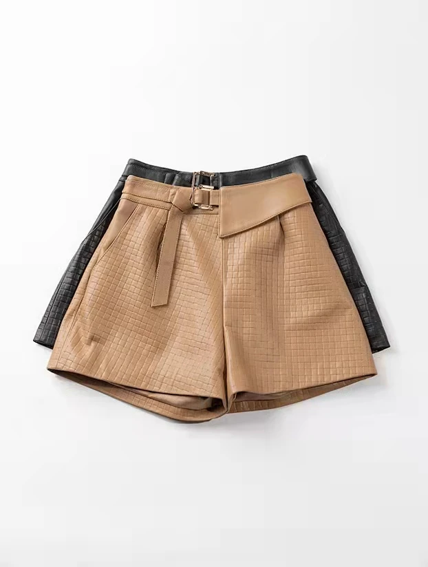 含厚22222高端羊皮百搭春秋冬必备皮短裤