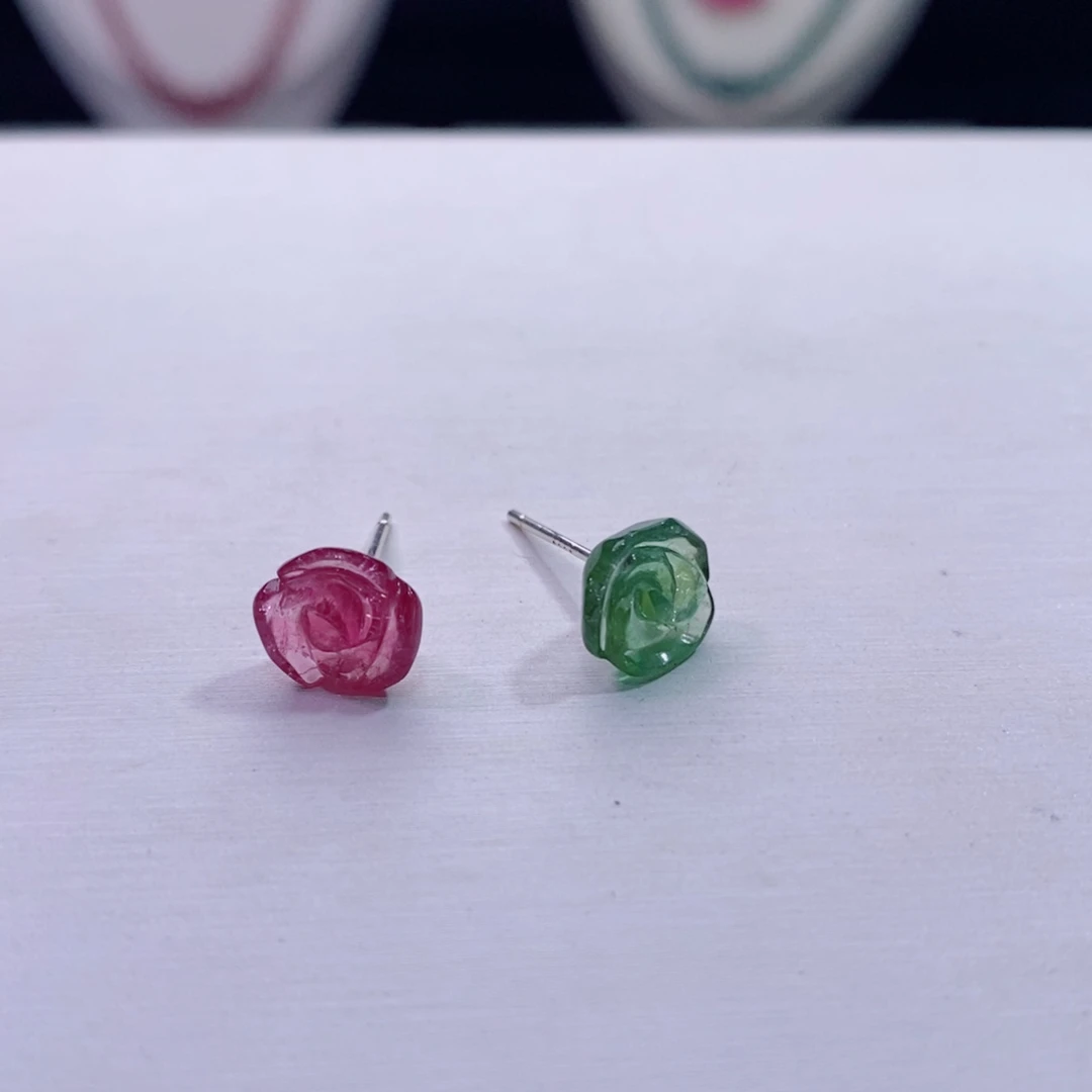 碧玺耳饰未镶嵌碧玺A耳饰