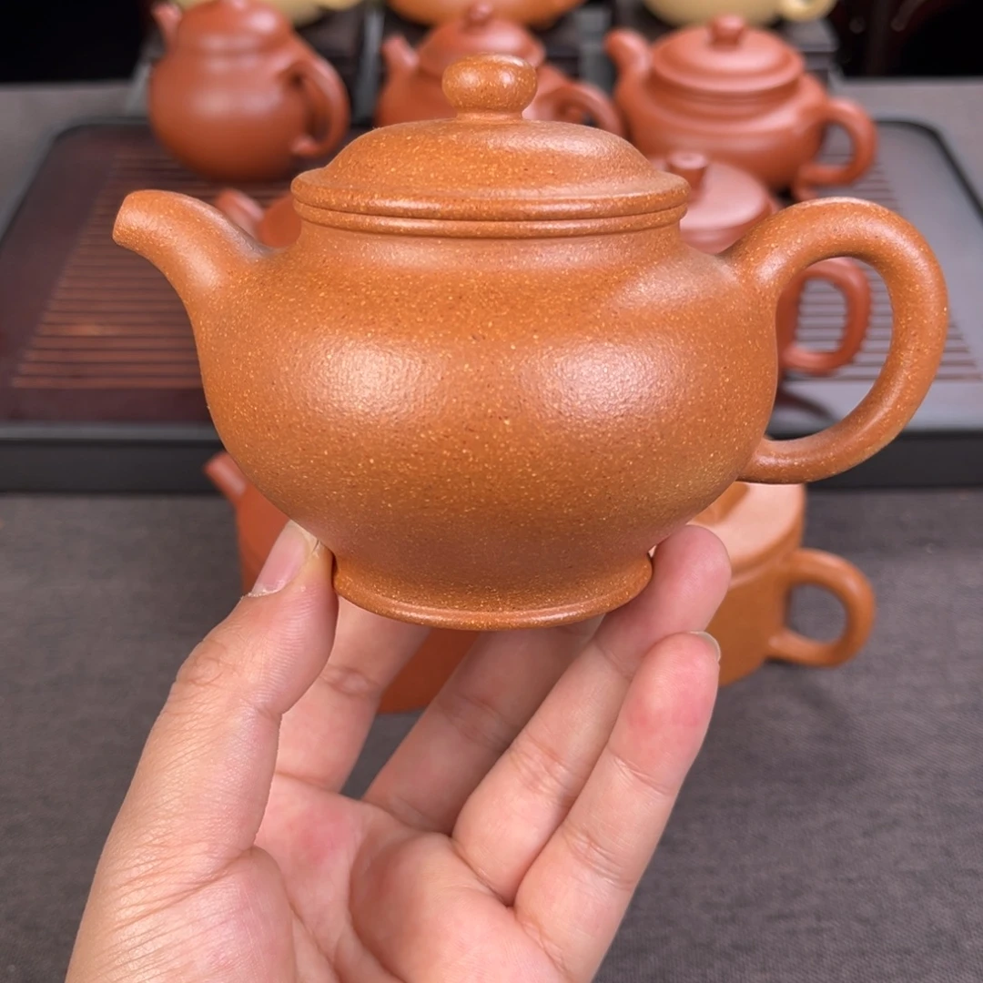 紫砂茶壶220cc黄降坡掇只