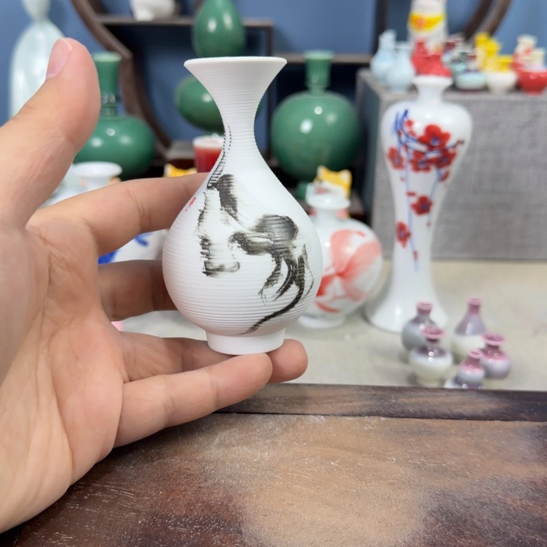 陶瓷手工小花器摆件