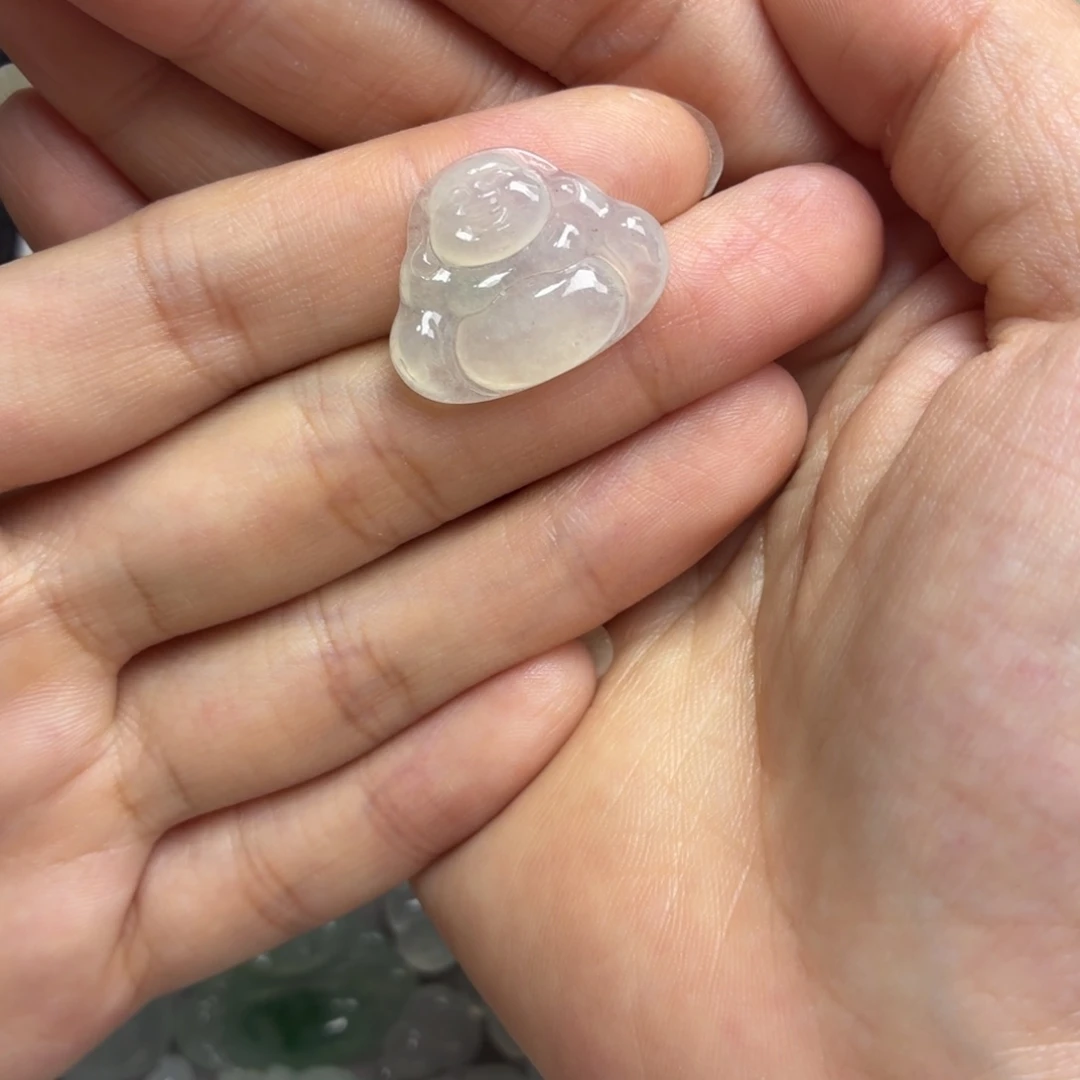 颈饰未镶嵌翡翠白冰佛