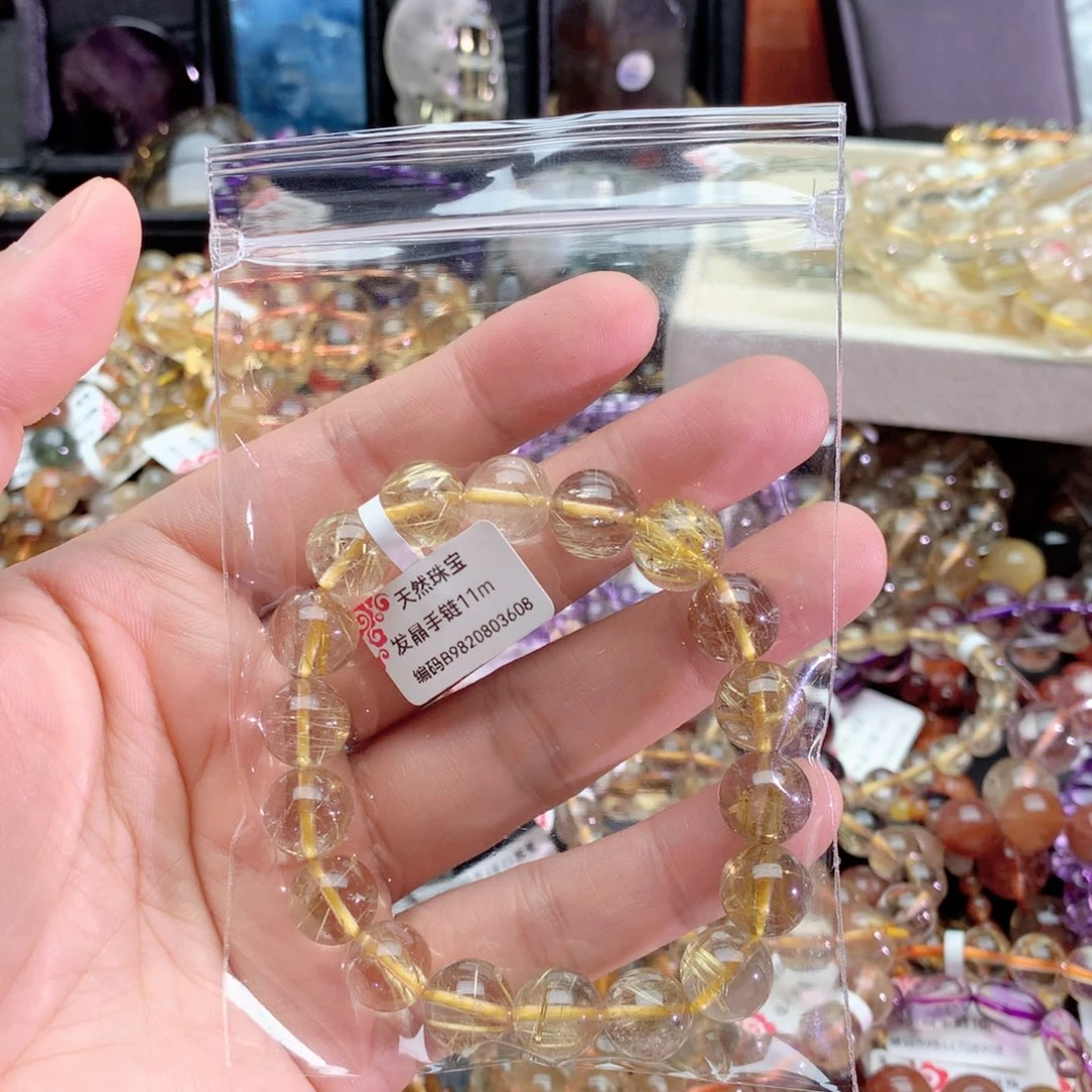 一****水晶手链未镶嵌钛晶手链11+