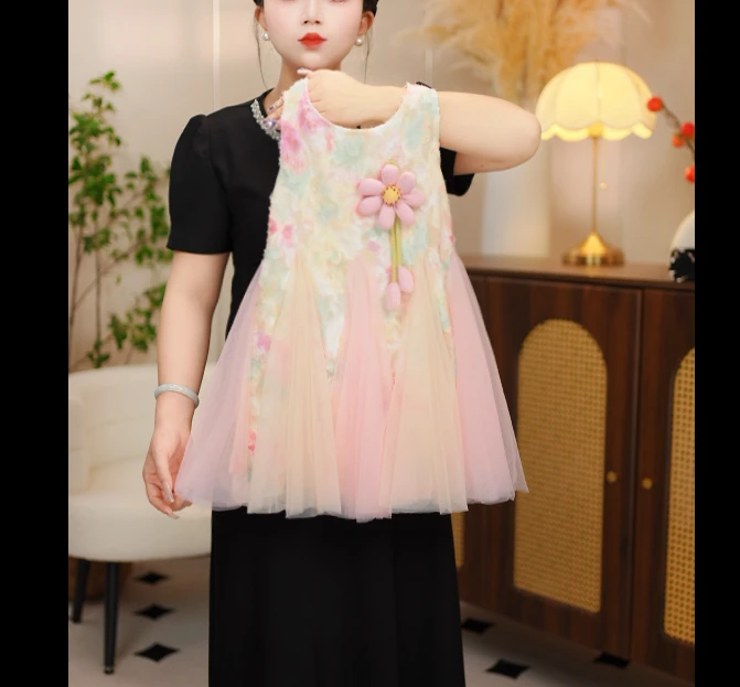 【QINHAIER原创设计童装】90-150夏季女孩太阳花定制裙子