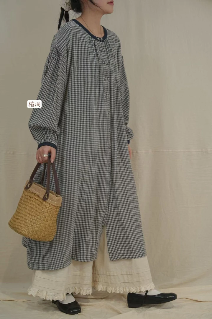 椿涧（99097）日系气质衬衣裙kc