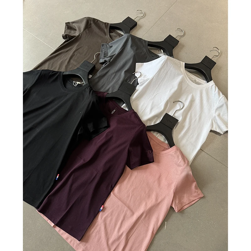 JING2025夏季短袖9612时尚圆领T恤宽松女装通勤休闲女装透气百搭