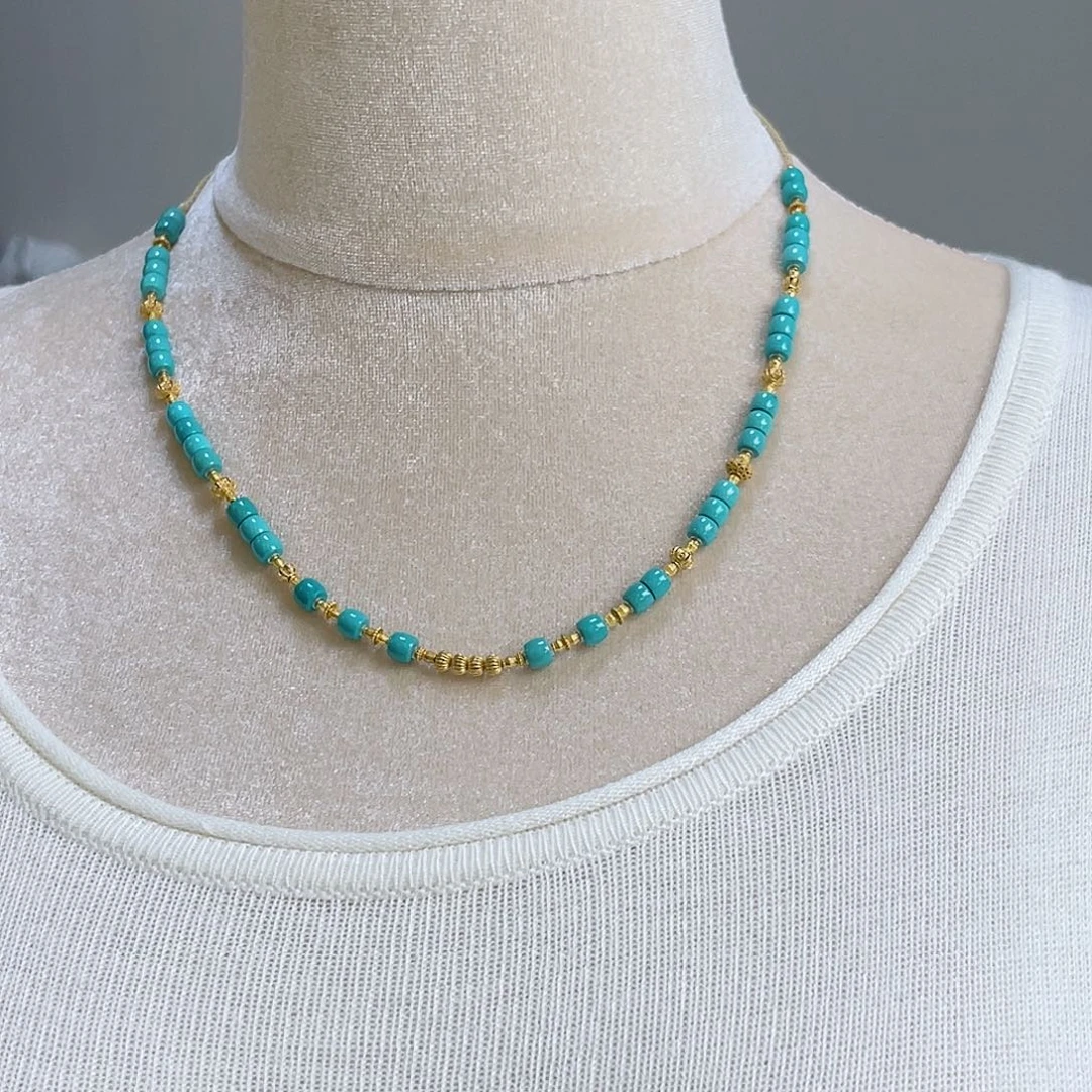 绿松石18K金镶嵌珠宝奇石5