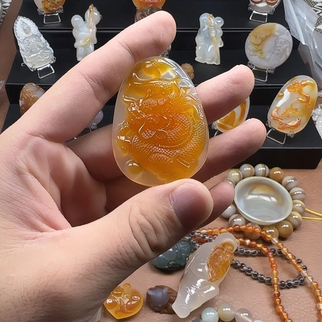 玛瑙/玉髓未镶嵌吊坠(不含链)