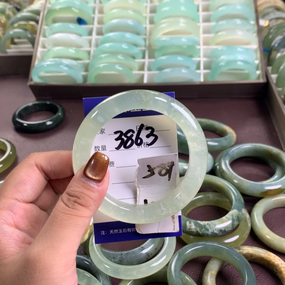 未镶嵌蛇纹石玉手镯3863