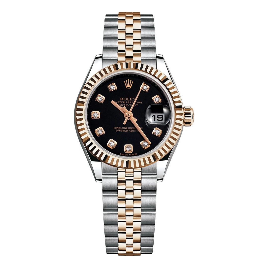 99新 Rolex/劳力士 女装日志型系列179171黑盘腕表/WHP039587