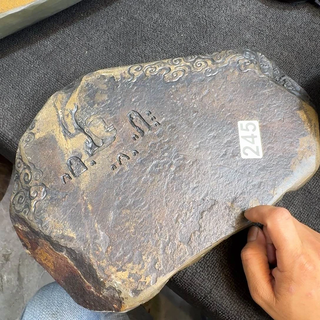 歙砚歙砚石刻干泡