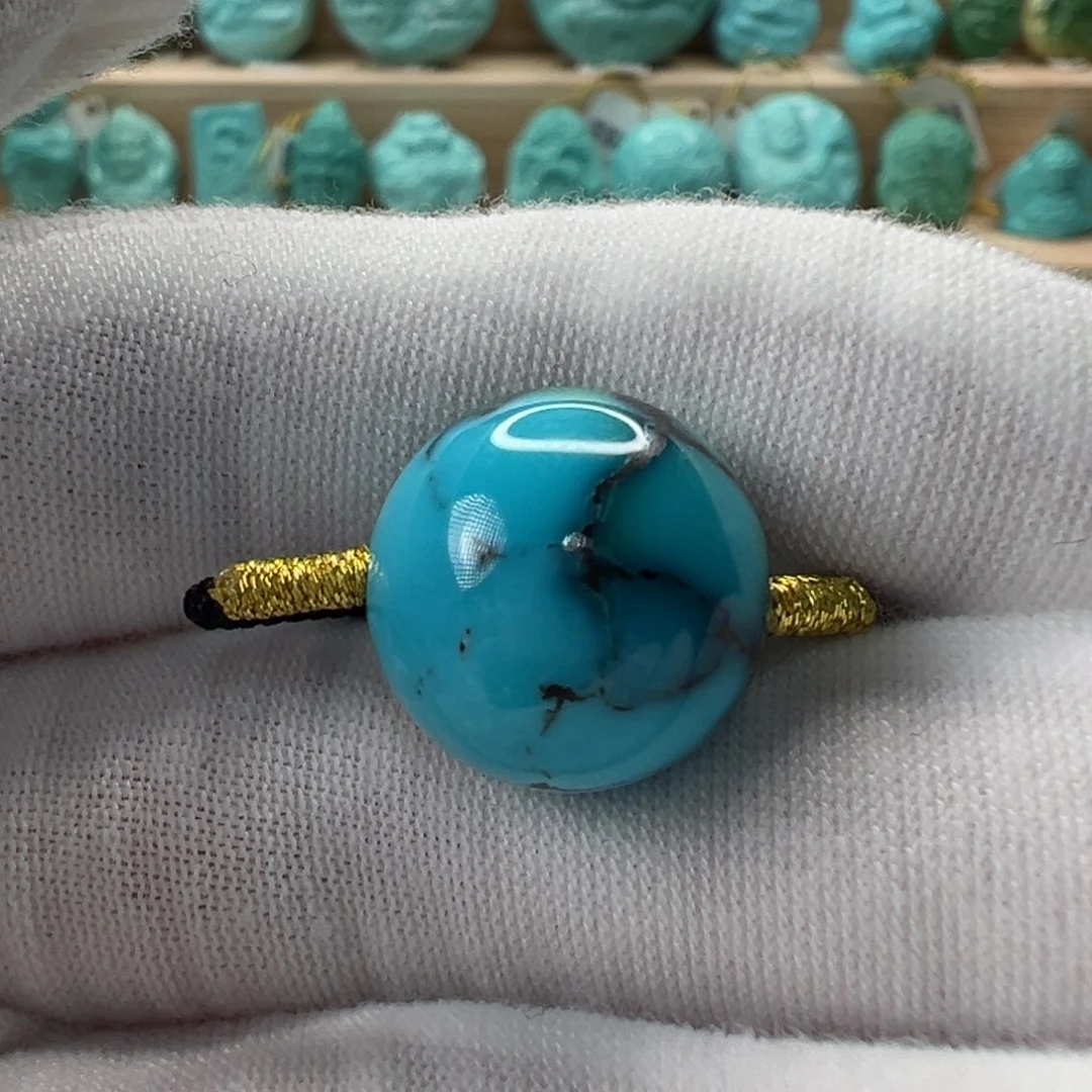 未镶嵌绿松石圆珠14.6mm