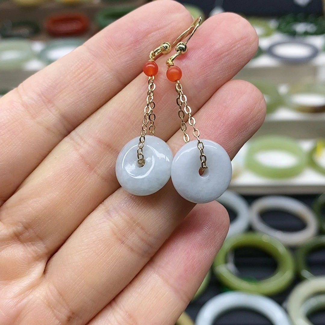 【闪购商品】翡翠未镶嵌耳饰