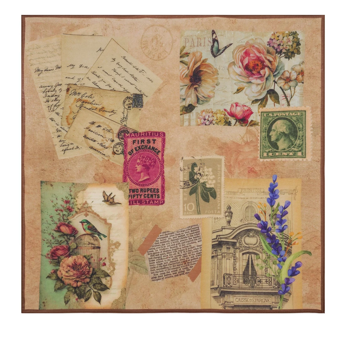 淇淇「奢凌羊」65*65桑蚕丝旅游原创轻薄丝巾复古气质小方巾