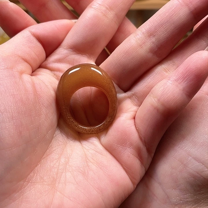 蛇纹石玉戒指未镶嵌X**9