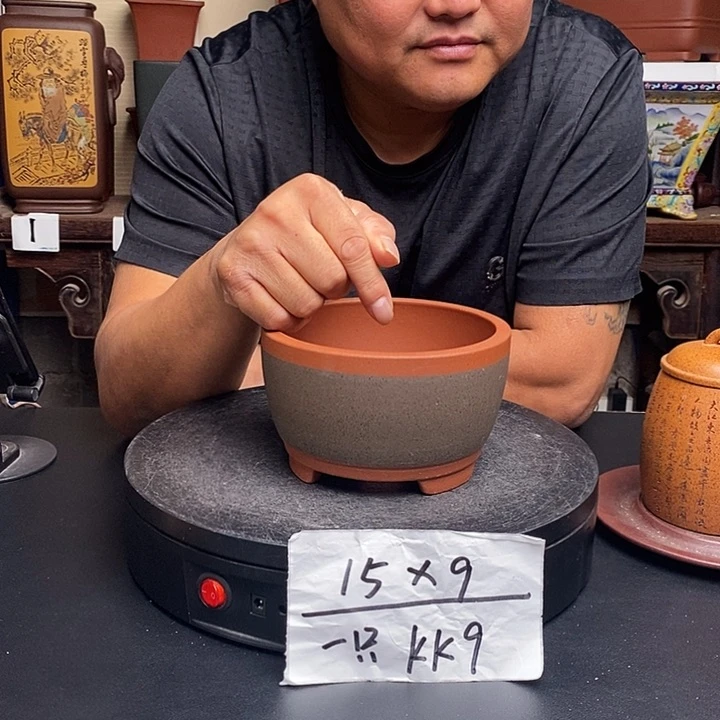 紫砂花盆货号一只KK9