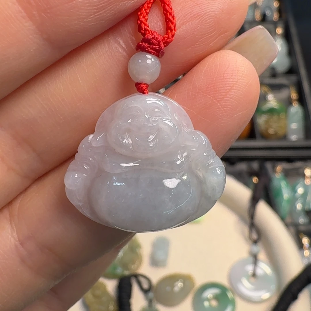 翡翠未镶嵌颈饰佛公