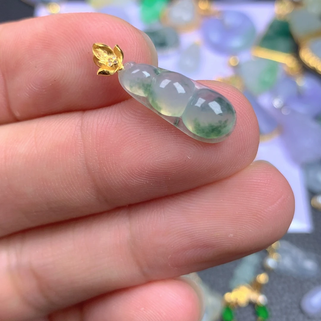 【闪购商品】翡翠18K金镶嵌颈饰翡翠