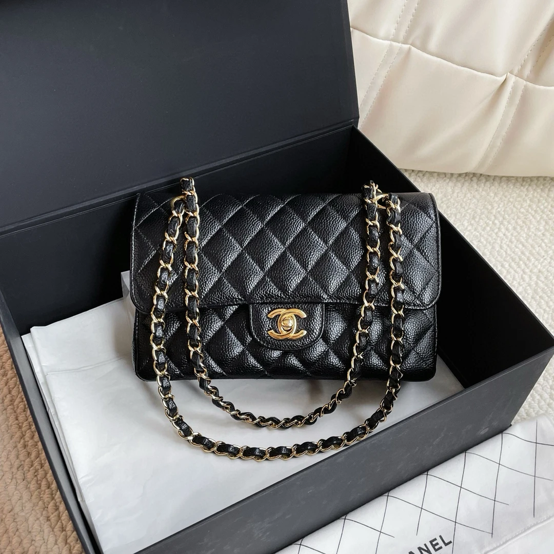 99新 Chanel/香奈儿 黑金牛cf小号芯片盒子 BJM12-2583