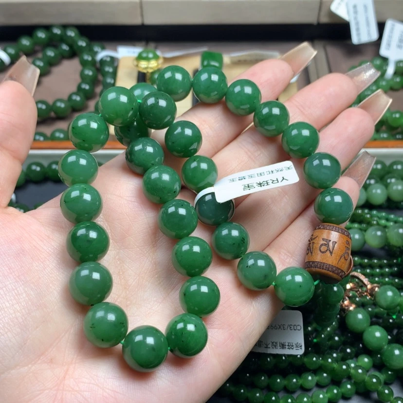 【闪购商品】和田玉（碧玉）手串未镶嵌山*木