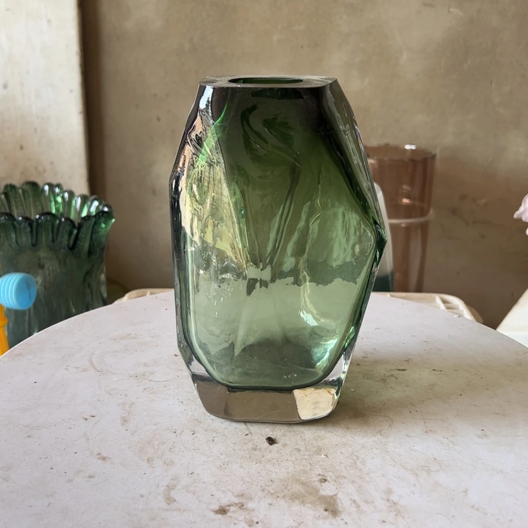 弘扬琉璃花器微瑕高度20