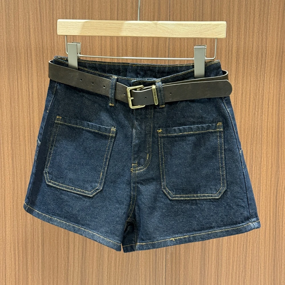 鑫然Ki【高定女装】复古前口袋A版牛仔短裤 2673 UU (F)